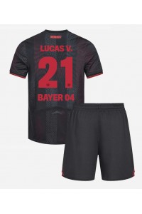 Bayer Leverkusen Lucas Vazquez #21 Jalkapallovaatteet Lasten Kotipeliasu 2025-26 Lyhythihainen (+ Lyhyet housut)